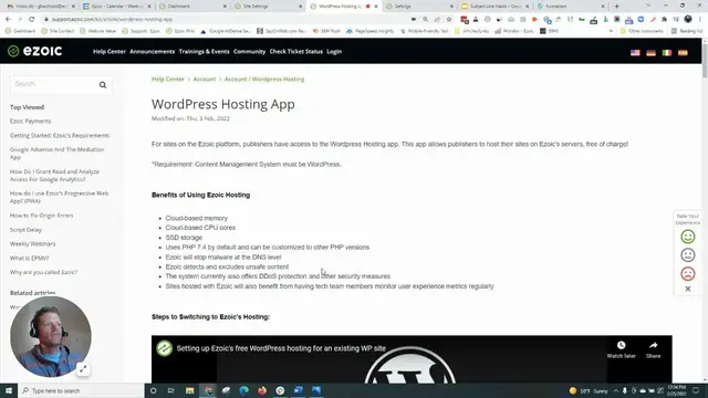 'Video thumbnail for Ezoic Wordpress Hosting (Free hosting for sites built on Wordpress through Ezoic!)'