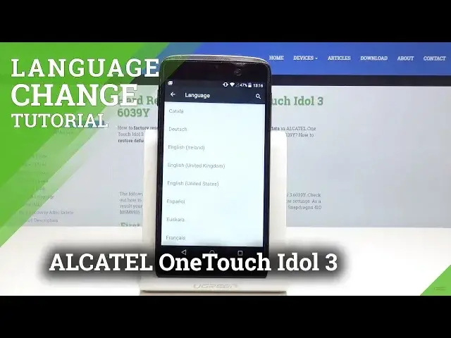 'Video thumbnail for How to Change Language on Alcatel OneTouch Idol 3 - Language Settings'