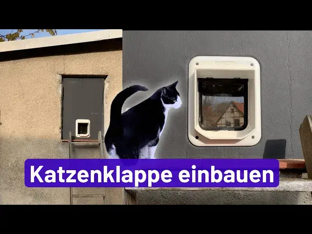 'Video thumbnail for Katzenklappe einbauen / einklemmen in Fenster mit Wärmedämmung'