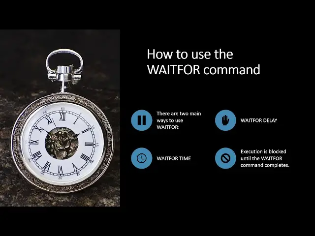 'Video thumbnail for Stored Procedure Programming Concepts  -  WAITFOR | Essential SQL'