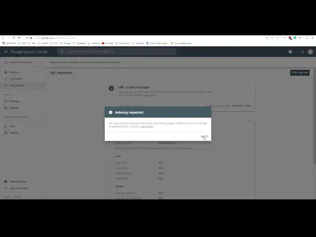 'Video thumbnail for How to index your WordPress website in Google search console'
