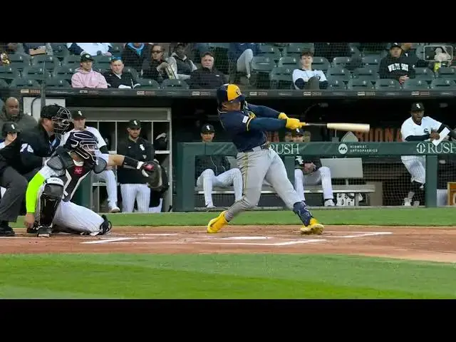 'Video thumbnail for Isaac Collins CRUSHES His First Career Home Run! | 1st HR of 2025 | Milwaukee Brewers | 04/29/2025'