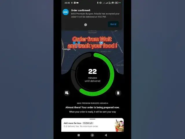'Video thumbnail for Track Your Food Delivery Live with Wolt! 🍔🗺️'