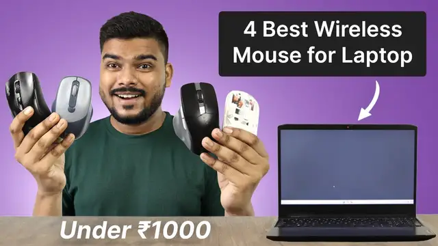 'Video thumbnail for 4 Best Wireless Mouse for Laptop Under ₹1000'