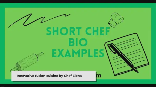 'Video thumbnail for 27 Short Chef Bio Examples (Never Miss)'