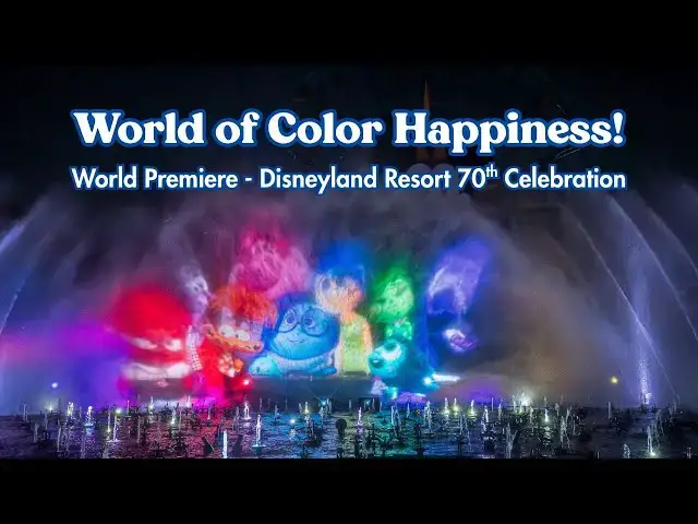 'Video thumbnail for World Premiere of World of Color Happiness | Disneyland Resort 70th Celebration 4K'