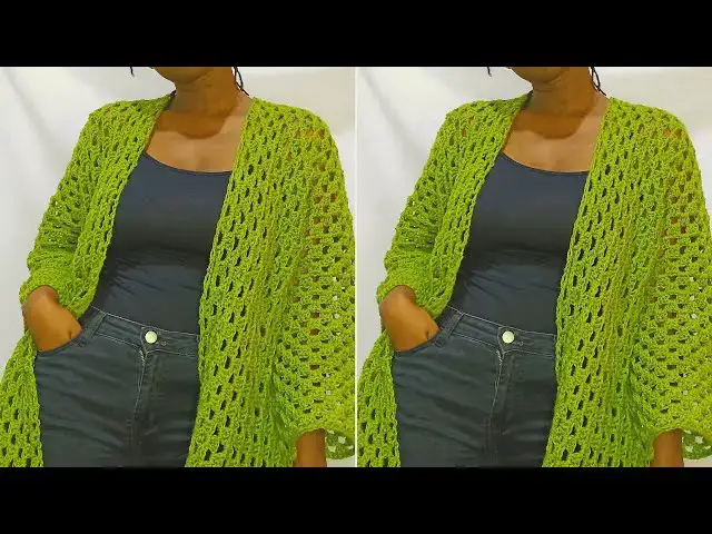 'Video thumbnail for Crochet Lightweight Summer Cardigan Tutorial, Crochet Women Cardigan DIT Tutorial'