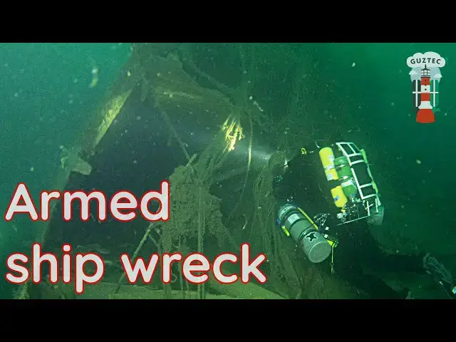 'Video thumbnail for Diving armed ship wreck in 52 metres'
