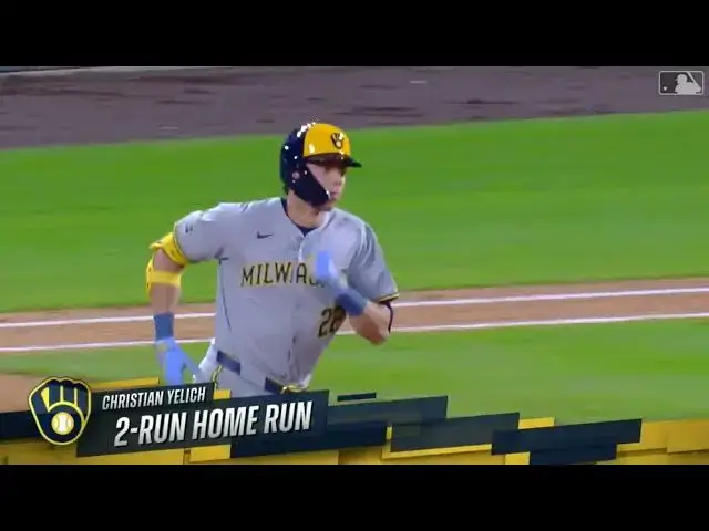 'Video thumbnail for Christian Yelich CRUSHES a Two-Run Home Run! | 3rd HR of 2025 | Milwaukee Brewers | 04/09/2025'