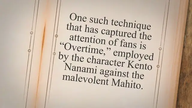 'Video thumbnail for Exploring Overtime: Nanami's Cursed Technique in Jujutsu Kaisen'