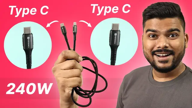 'Video thumbnail for 240W Type C to Type C Fast Charging Cable | Portronics Konnect 240C Review'