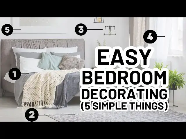 'Video thumbnail for How To DECORATE A BEDROOM with 5 SIMPLE THINGS (Home Decorating Ideas)'
