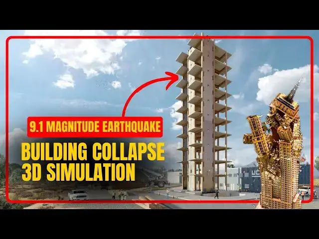 'Video thumbnail for 3D Earthquake Building Collapse  (9.5 Magnitude) simulation'