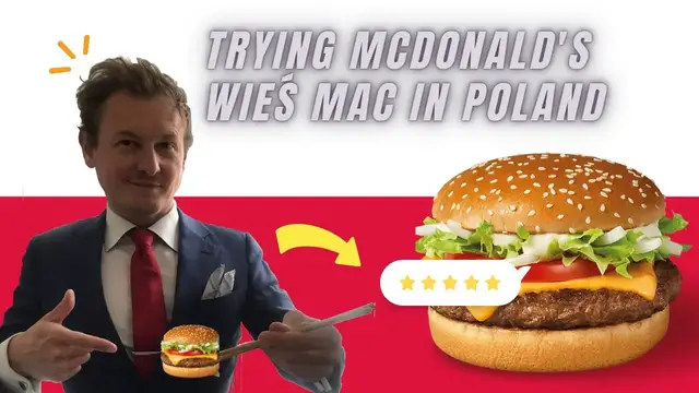 'Video thumbnail for Dressing Up for the VillageMac: A Suited office Taste Test of Poland's Exclusive McDonald's Burger!'