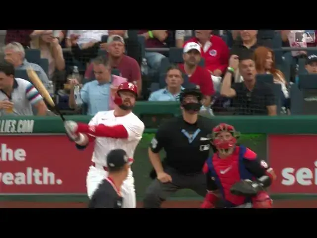 'Video thumbnail for Kyle Schwarber DRILLS a Two-Run Home Run! | 8th HR of 2025 | Philadelphia Phillies | 04/29/2025'