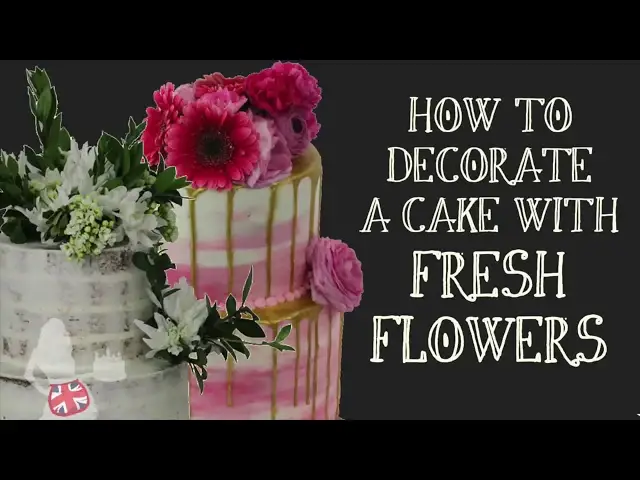 'Video thumbnail for How To Decorate A Cake With Fresh Flowers'