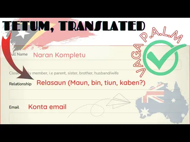 'Video thumbnail for Tetum Translate, Formulariu Vaga PALM - Remata 17/03/2023'