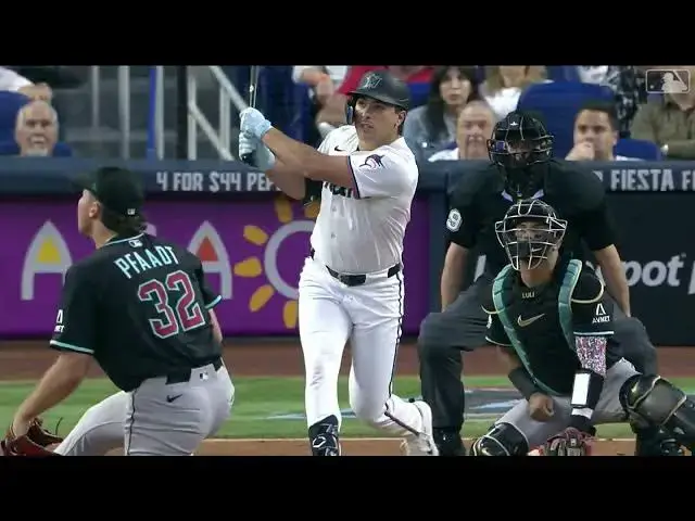 'Video thumbnail for Matt Mervis LAUNCHES a Solo Home Run! | 6th HR of 2025 | Miami Marlins | 04/16/2025'