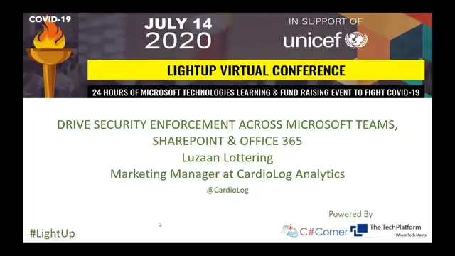 'Video thumbnail for Drive security enforcement across Microsoft Teams, SharePoint and Office 365 by Luzaan Lottering'