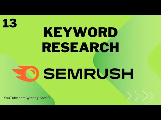 'Video thumbnail for Keywords Research Using SEMrush Tool | Blogging Mastery Course'