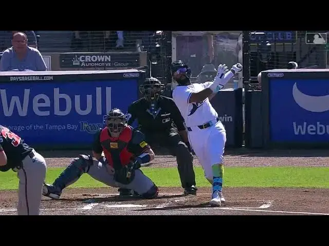 'Video thumbnail for Junior Caminero DRILLS a Solo Home Run! | 2nd HR of 2025 | Tampa Bay Rays | 04/12/2025'