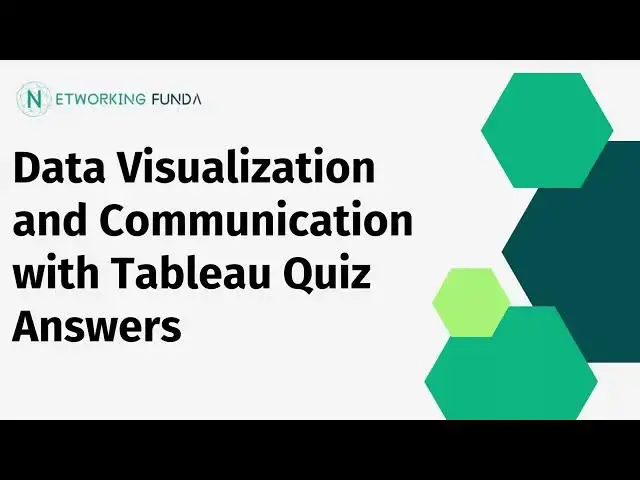 'Video thumbnail for Data Visualization and Communication with Tableau Quiz Answers | Networking Funda'