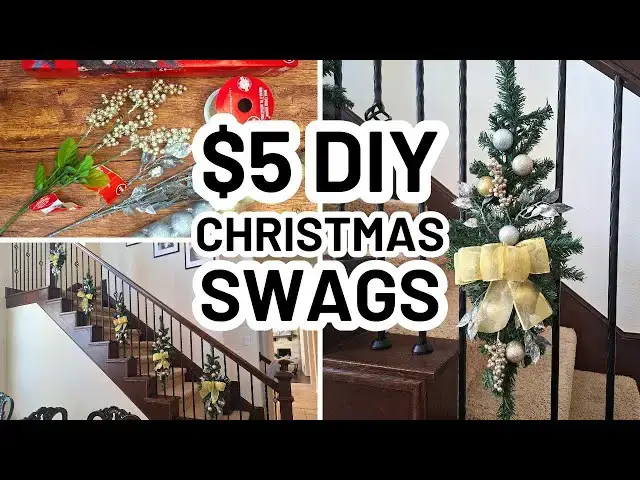 'Video thumbnail for DIY CHRISTMAS SWAGS - $5 Dollar Tree DIY Swags'