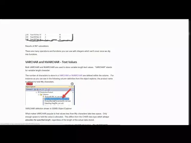 'Video thumbnail for SQL 101 - Data Types and Null Values - Common SQL Data Types | Essential SQL'