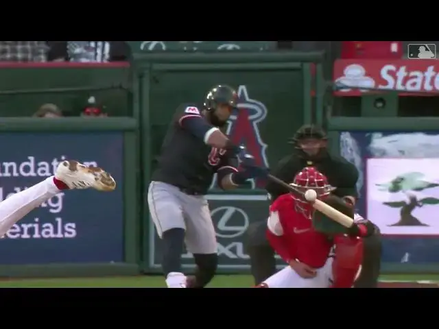 'Video thumbnail for Carlos Santana SMOKES a Solo Home Run! | 1st HR of 2025 | Cleveland Guardians | 04/05/2025'