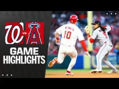 'Video thumbnail for Washington Nationals at Los Angeles Angels Full-Game Highlights! | 06/28/2025'