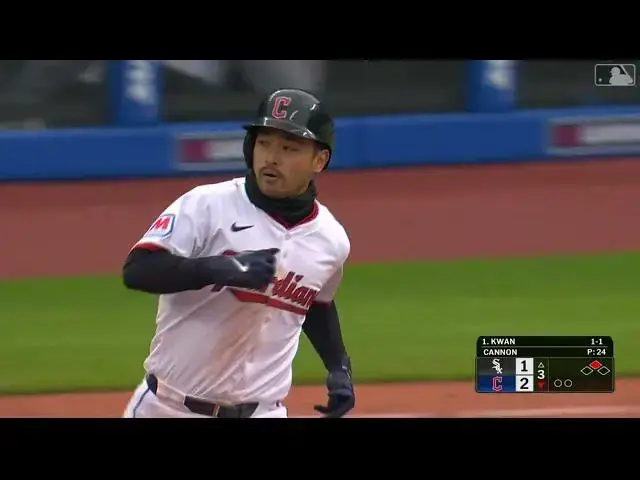 'Video thumbnail for Steven Kwan CRANKS a Two-Run Home Run! | 2nd HR of 2025 | Cleveland Guardians | 04/10/2025'