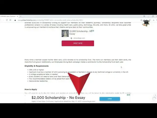 'Video thumbnail for $100,000 Latino Community Credit Union Scholarship – 2021'