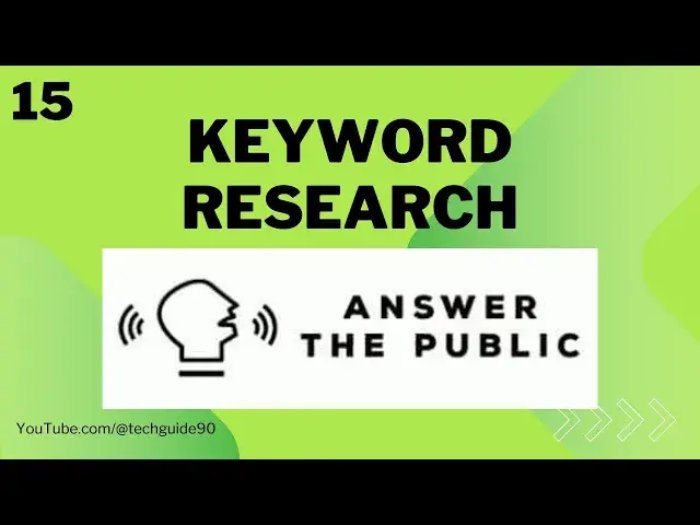'Video thumbnail for Keywords Research Using Answer The Public | Blogging Mastery Course'