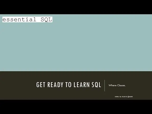 'Video thumbnail for Learning SQL Tutorial - Part 12 -- Where Clause -- Boolean Logic with OR and NOT | Essential SQL'