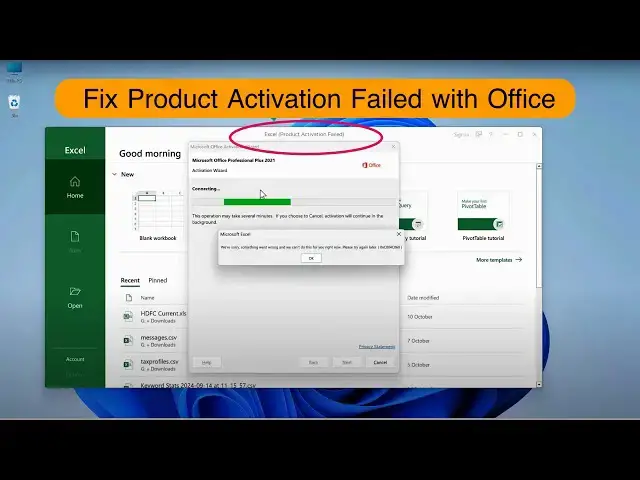 'Video thumbnail for Fix "Product Activation Failed" Error With Excel, Word or Microsoft Office'