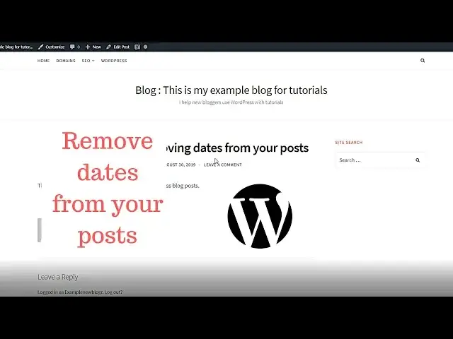 'Video thumbnail for How to remove the date from your WordPress blog posts'