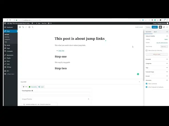 'Video thumbnail for How to create anchor text links in WordPress'