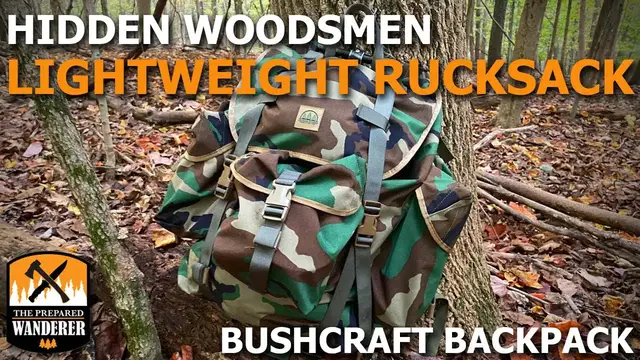 'Video thumbnail for The Hidden Woodsmen Tropical Lightweight Rucksack for Bushcraft - Alice Pack Replacement'