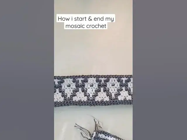 'Video thumbnail for How i start & end my mosaic crochet #yarn #crochet #mosaiccrochet'