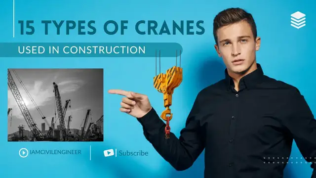 'Video thumbnail for Types of CRANES in Construction - Uses of 15 Types of Cranes [DETAILED GUIDE]'
