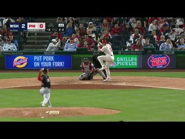 'Video thumbnail for J.T. Realmuto SLUGS a Solo Home Run! | 2nd HR of 2025 | Philadelphia Phillies | 04/30/2025'