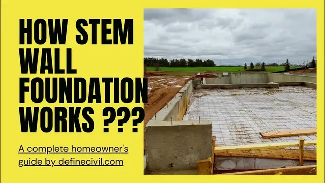 'Video thumbnail for Concrete Stem Wall Foundation - Construction - Benefits - Drawbacks - Stem wall vs Slab-at-grade'