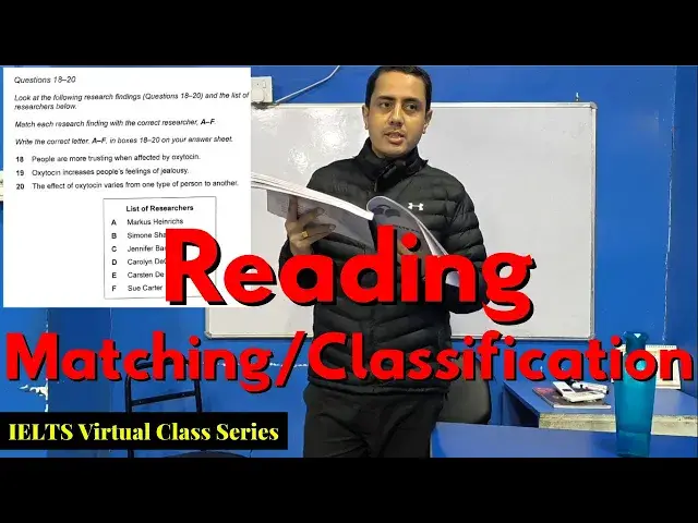 'Video thumbnail for Exam Tips for Matching/Classification questions in the IELTS Reading Section'