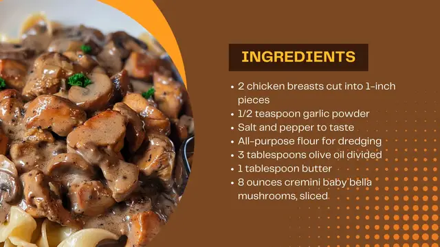 'Video thumbnail for Homemade Chicken Stroganoff'
