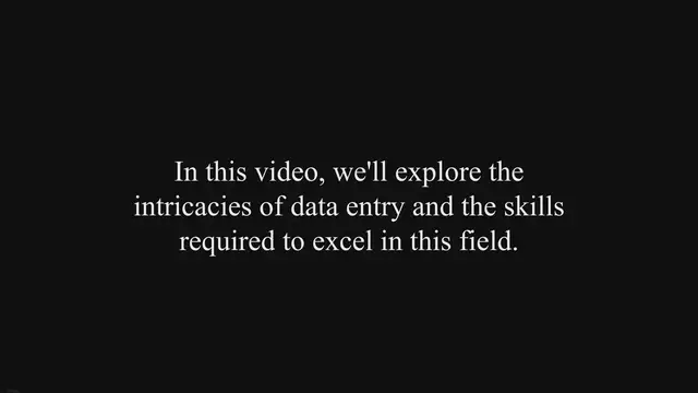 'Video thumbnail for Is Data Entry Easy? '