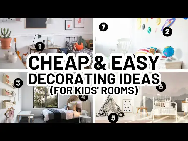 'Video thumbnail for KIDS BEDROOM DECORATING IDEAS (Inexpensive Decor for Kids)'