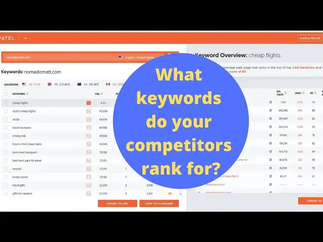 'Video thumbnail for How to find out what keywords your competitors are ranking for'