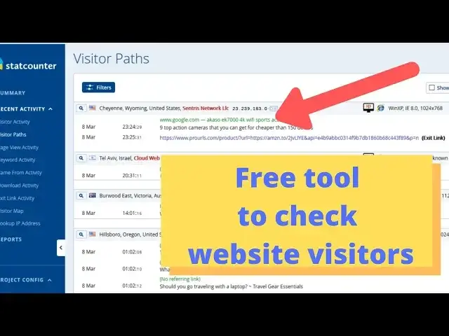 'Video thumbnail for Use this free tool to check the number of visitors to your website'