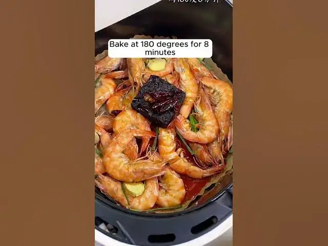 'Video thumbnail for Prawns with ginger slices in air fryer'