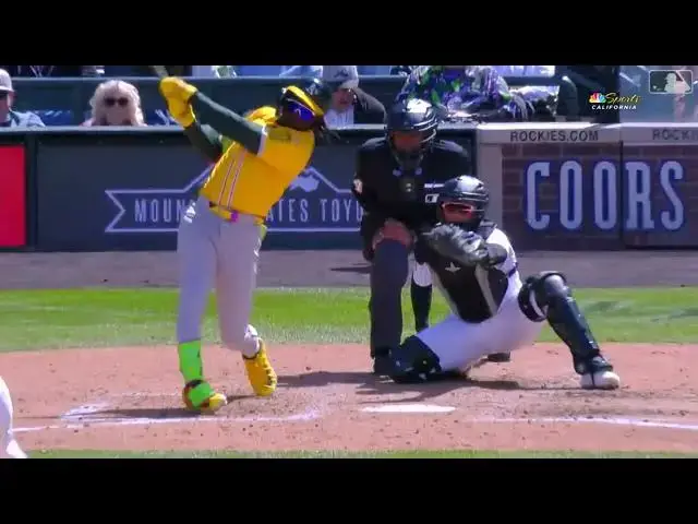 'Video thumbnail for Lawrence Butler DRILLS a Solo Home Run! | 1st HR of 2025 | Athletics | 04/06/2025'